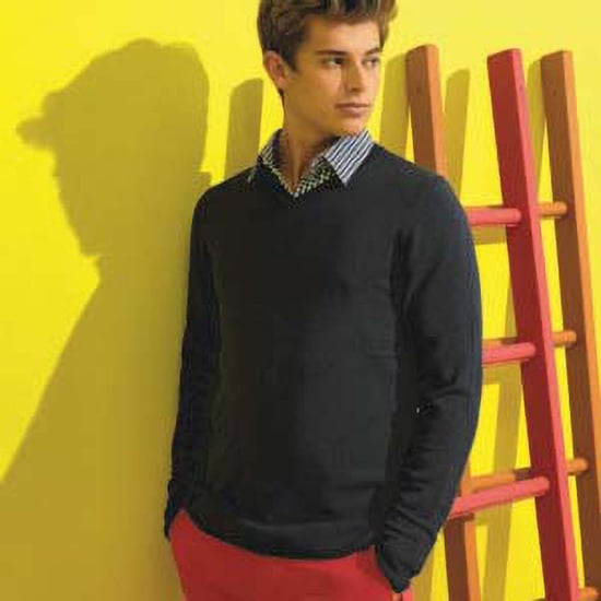 Asquith & Fox Mens Cotton Rich V-Neck Sweater (French Navy) - Image 2