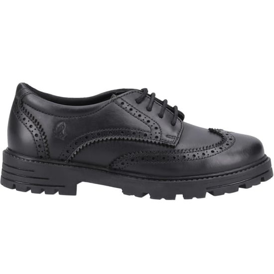 Hush Puppies Girls Maxine Leather School Shoes (Black) - Image 1