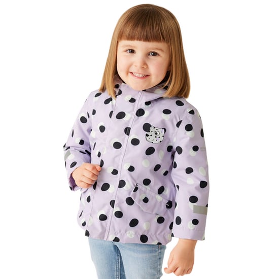 Regatta Childrens/Kids Shyla The Leopard Waterproof Jacket (Lilac Frost) - Image 3