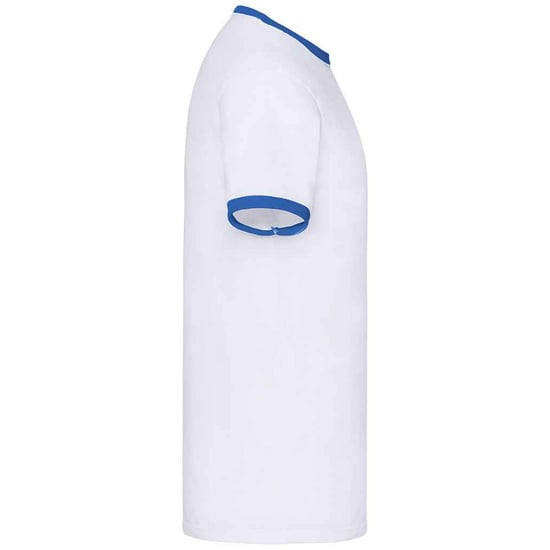 Fruit of the Loom Mens Ringer Contrast T-Shirt (White/Royal Blue) - Image 3