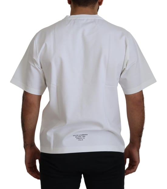Dolce & Gabbana Graffiti Logo Print with Rubber effect T-Shirt in White
