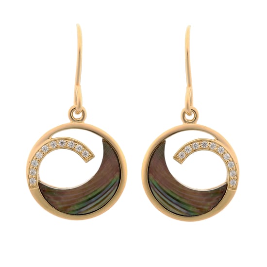 Orphelia 'Amelia' Women's 925 Sterling Silver Drop Earrings - Gold zo-7371 - Image 1
