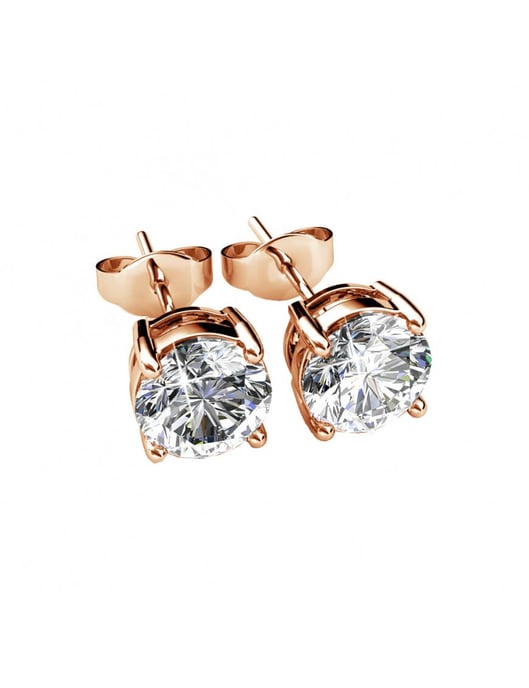 Pendientes Mary - Oro rosa y Cristal - Image 3