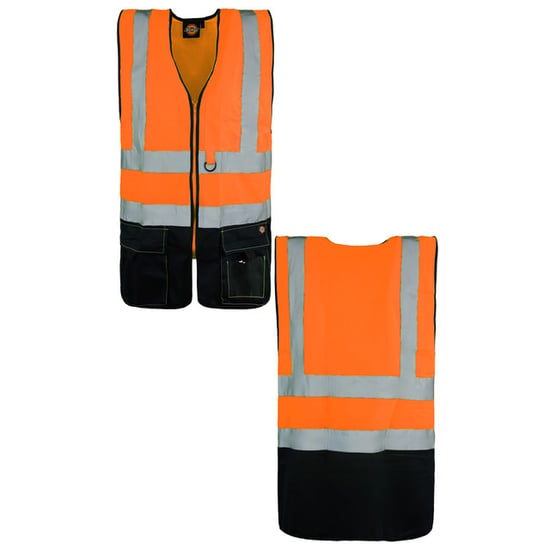 Dickies Two Tone Hi-Vis Mens Orange Vest - Image 3