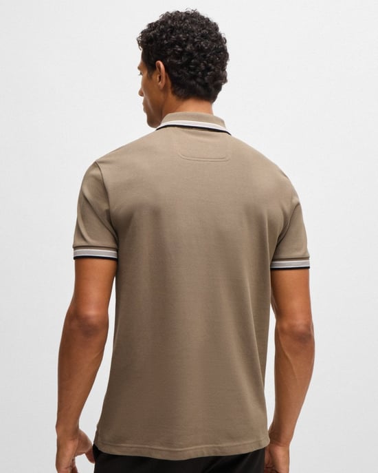 Boss Paddy Polo Shirt Light Pastel Green - Image 4