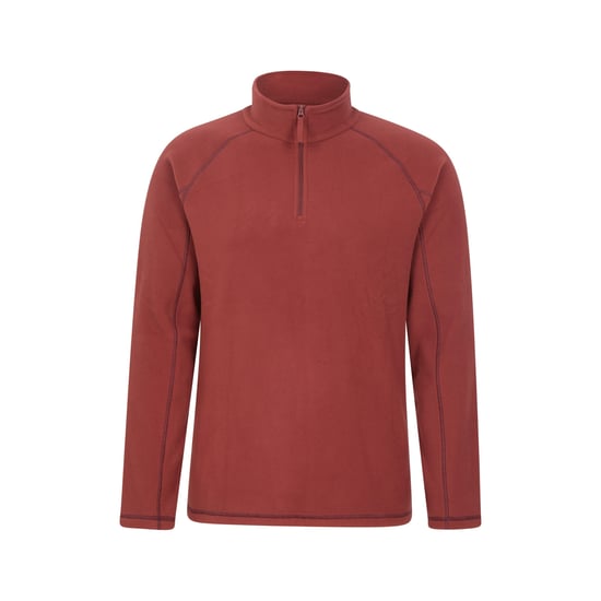 Mountain Warehouse Mens Ashbourne II Half Zip Fleece Top (Burgundy) - Image 1