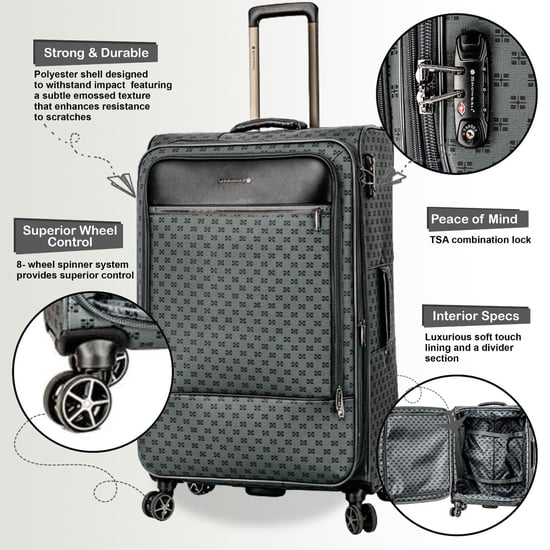 Large extended travel pack, robust Softshell suitcase set
