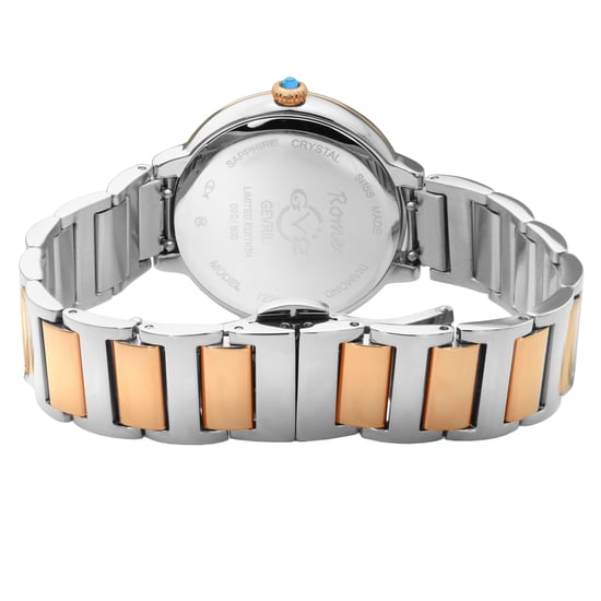 GV2 Roma Mujeres 12204B Reloj Suizo de Cuarzo con Diamantes, acero inoxidable de dos tonos - Image 2