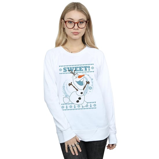 Disney Womens/Ladies Frozen Olaf Sweet Christmas Sweatshirt (White)