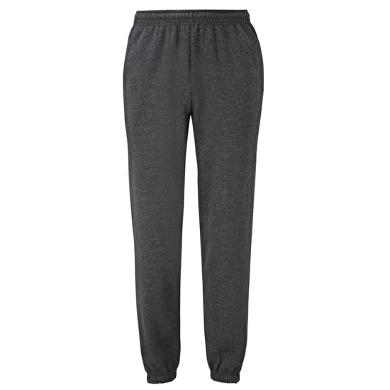 Fruit of the Loom Unisex Adult Classic Heather Elasticated Hem Jogging Bottoms (Dark Heather) - Image 1