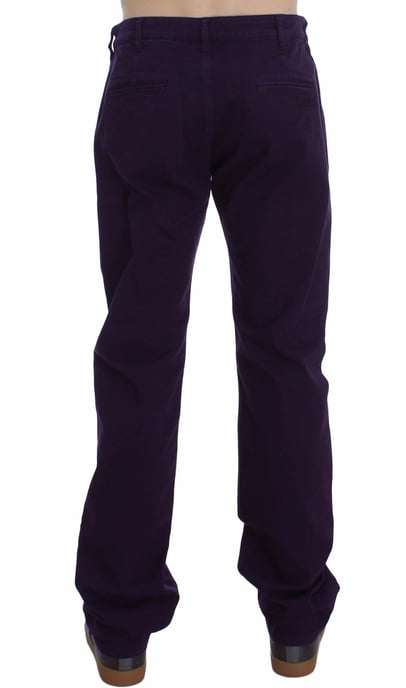 Pantalones de algodón elástico morado GF Ferre para hombre - Image 3