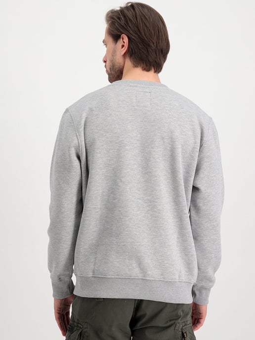 Alpha Industries Basic Sweater Small Logo Grey Heather - Image 2
