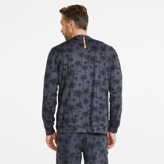 Puma x PTC Palm Tree Crew Cuello para hombre suéter azul marino - Image 2