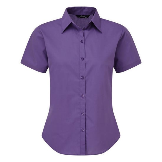 Premier Short Sleeve Poplin Blouse / Plain Work Shirt (Purple) - Image 1