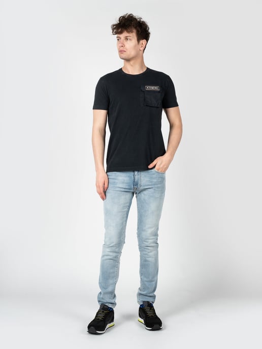 Iceberg T-Shirt C-Neck del hombre negro - Image 2