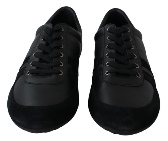 Zapatillas Casual de Cuero Negro con Logo para Hombre de Dolce & Gabbana - Image 3