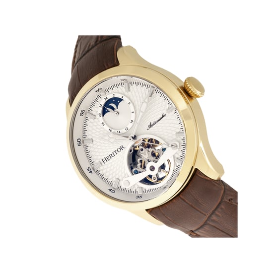 Reloj Automático Heritor Gregory Semi-Esqueleto con Correa de Cuero - Image 3