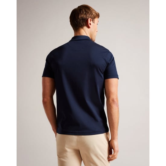 Polo Azul Marino De Tacto Suave Y Corte Slim Zeiter De Ted Baker - Image 4