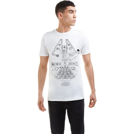 Star Wars Mens Millennium Falcon T-Shirt (White)