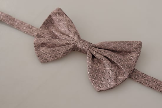Corbata de hombre Papillon con estampado Fantasía Gris ajustable de Dolce & Gabbana - Image 5