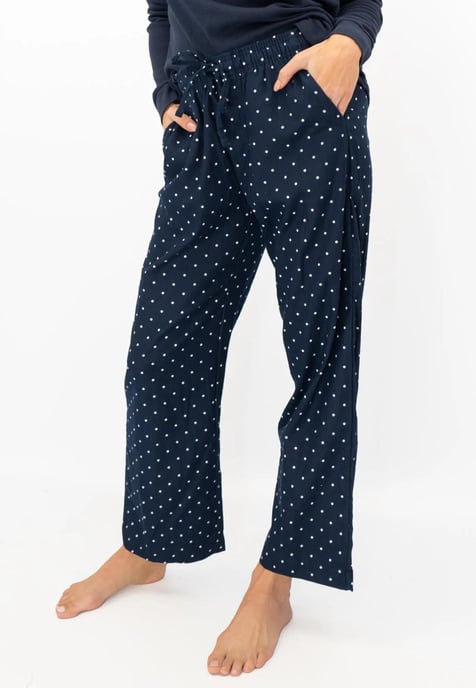 Conjunto de pijama de franela de lunares marinos para mujer de GAP - Image 5