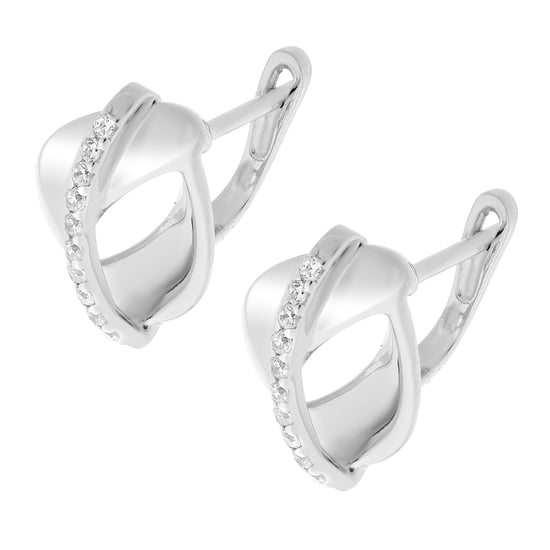 Orphelia 'Idia' Women's 925 Sterling Silver Stud Earrings - Silver ZO-7086 - Image 3