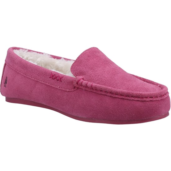 Hush Puppies Annie Mocassin Suede Women's Pink Slippers - Image 1