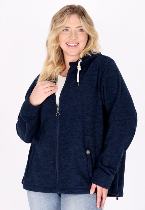 Dreimaster fleece jacket women marine melange - Image 3