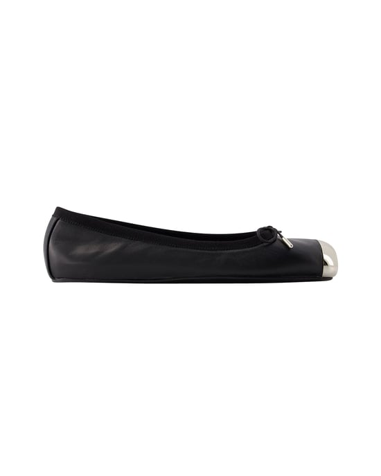 Punk Ballet Flats - Alexander Mcqueen - Leather - Black/Silver - Image 1