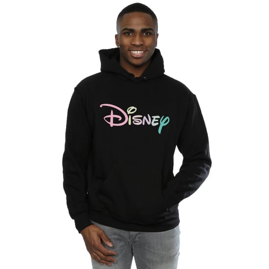 Disney Mens Pastel Logo Hoodie (Black) - Image 2