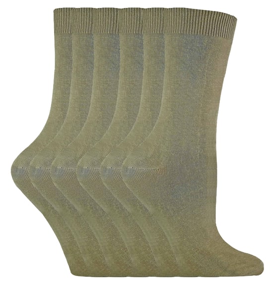 Sock Snob - 6 pares de calcetines de algodón de colores lisos para mujer - Image 1