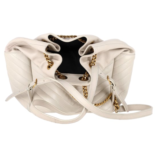 Saint Laurent Joe Backpack in Cream Lambskin Leather - Image 3