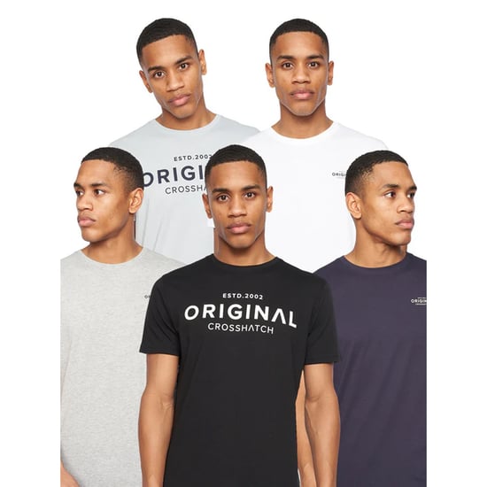 Crosshatch Mens Wester T-Shirt (Pack of 5) (Multicoloured) - Image 1