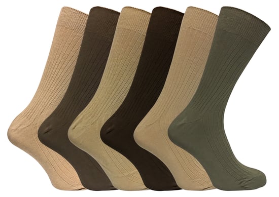 Lote de 6 calcetines de algodón 100% transpirables y de colores para hombre - Image 1