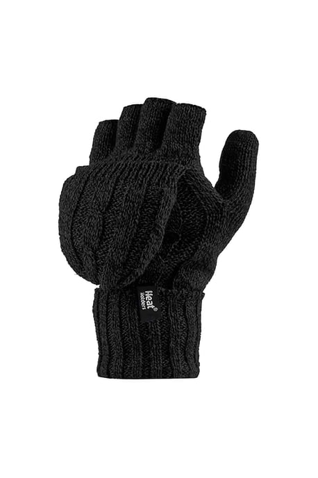 Convertidor térmico de mujer Guantes de punto por cable sin dedos de 2,3 tog - Image 1