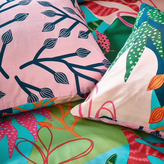 Juego de Fundas de Edredón Reversibles Coralina Abstracto - Image 5