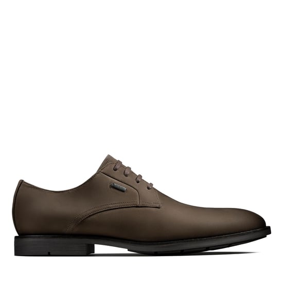 Clarks Men's Ronnie Walk GTX Shoes Dark Brown Nub G