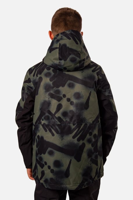 Misfit Vandal Print Jacket Dark Khaki