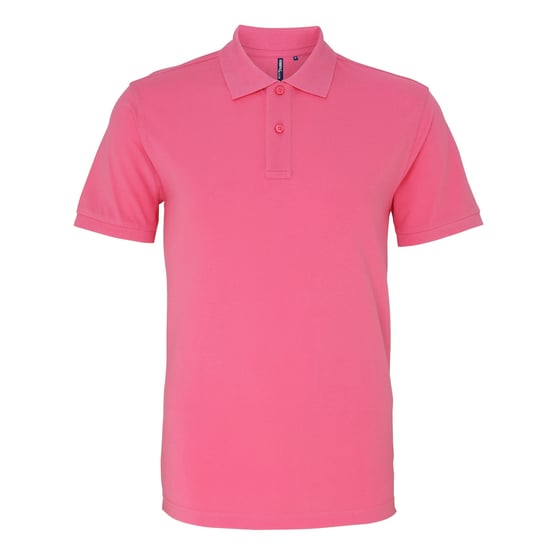 Asquith & Fox Mens Plain Short Sleeve Polo Shirt (Pink Carnation) - Image 1