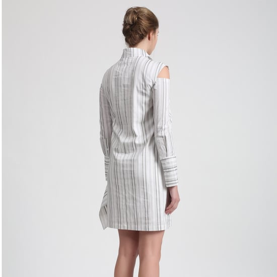 Removable Sleeves Structured Shirt Dress - Image 3