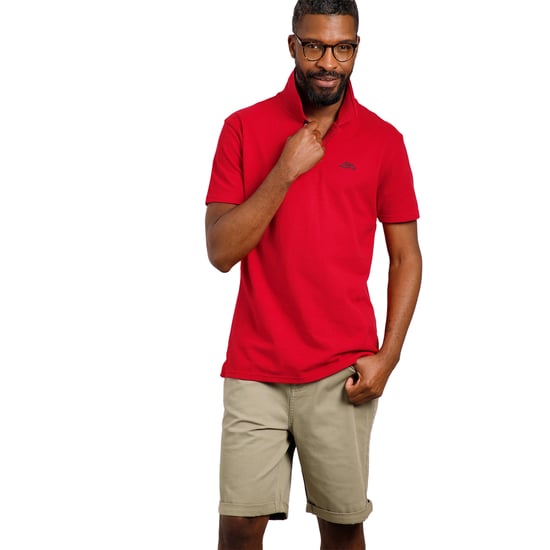 Weird Fish Mens Miles Pique Organic Polo Shirt (Barberry Red Marl) - Image 3
