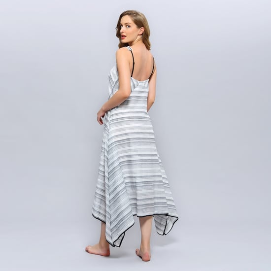 Diagonal Stripes Strappy Midi Dress - Image 2