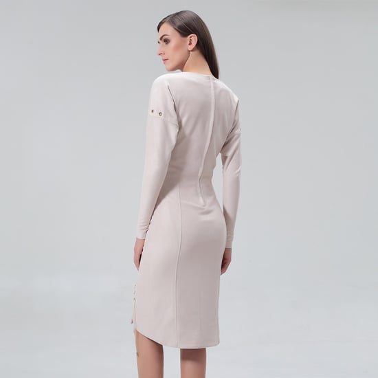 Hem lacing straight dress - Image 3