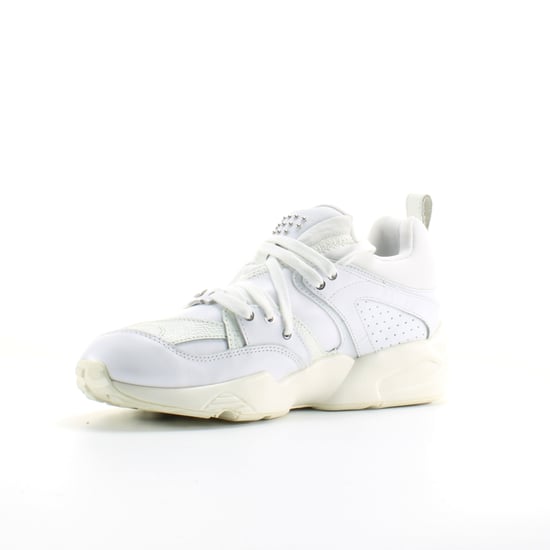 Puma Blaze Of Glory Decor White Leather Womens Lace Up Traines 360532 01