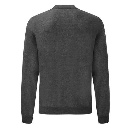 Fruit Of The Loom Mens Classic Drop Shoulder Sweatshirt (Dark Heather) - Image 2
