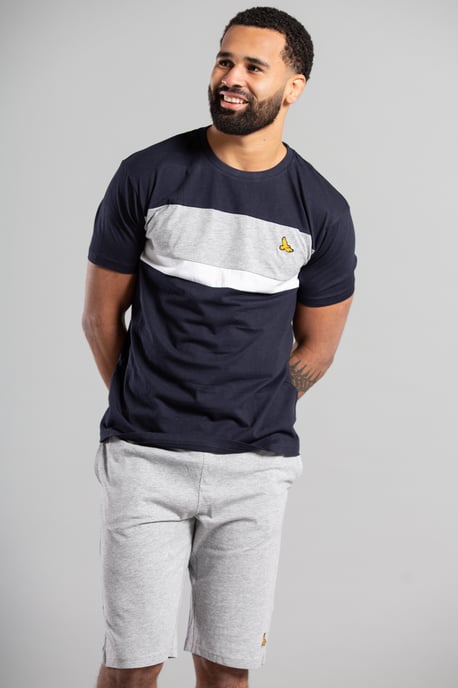Dark Navy Cotton Loungewear Short And T-Shirt Set