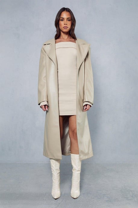 Rib Off The Shoulder Long Sleeve Mini Dress