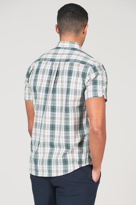 Multicolour Cotton Short Sleeve Button-Up Checked Shirt