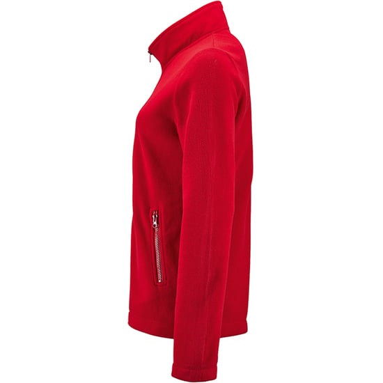 SOLS Womens/Ladies Norman Fleece Jacket (Red) - Image 3