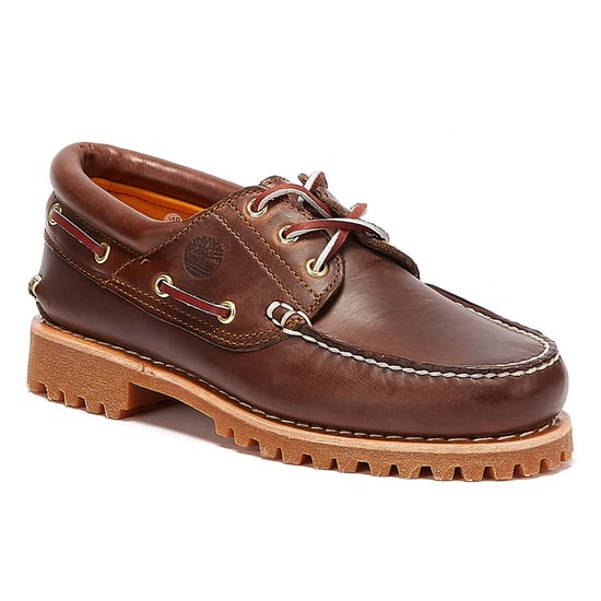 Timberland Mens Brown Traditional 3 Eye Classic Boat Shoes - Image 2